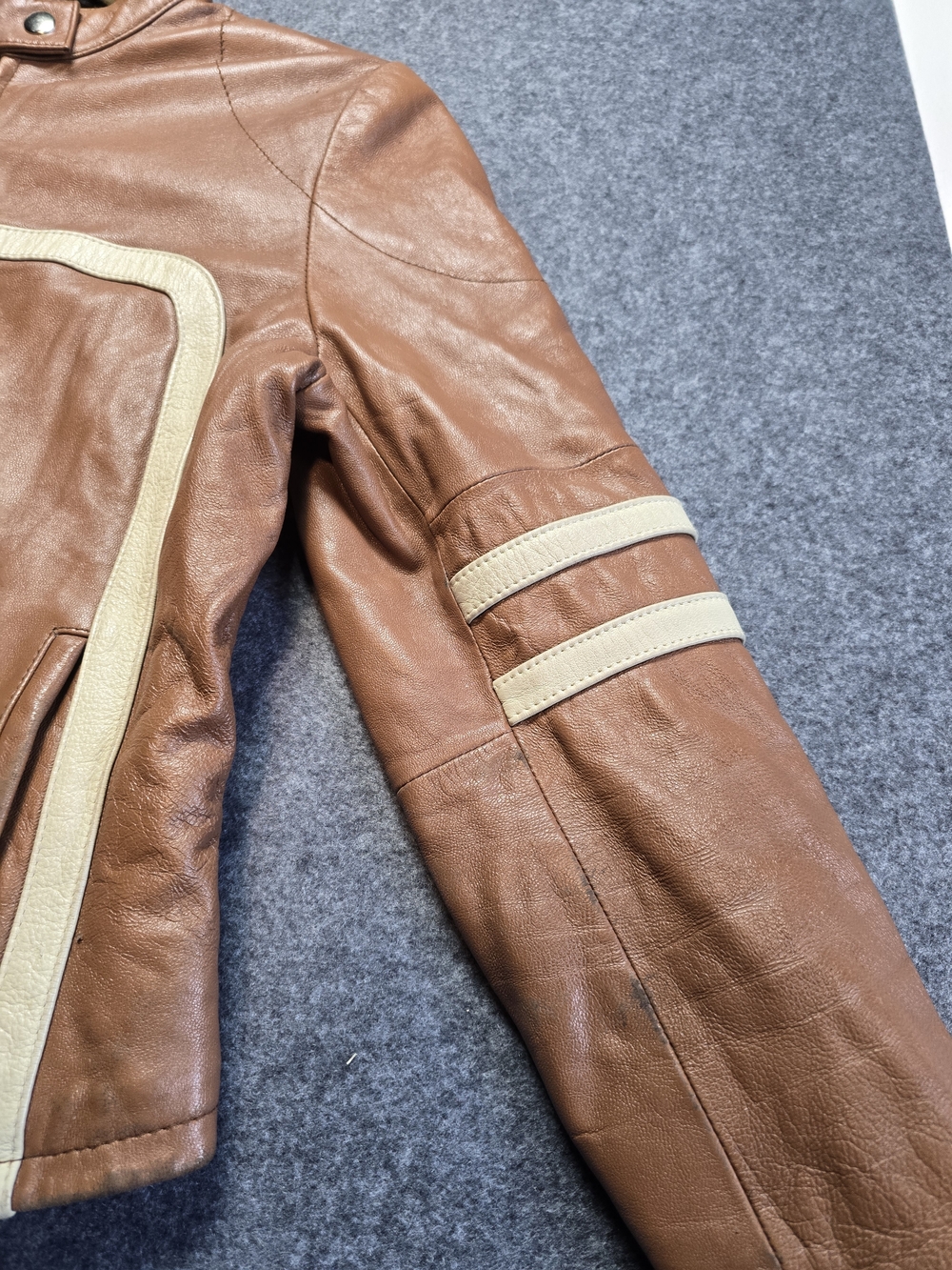 Vintage Leather Moto Jacket Small - Picture 10 of 13